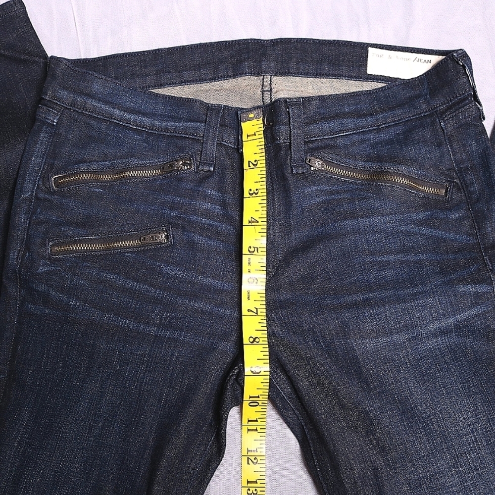 Rag & Bone Kensington Zip Skinny Jeans Size 29 - Picture 5 of 8
